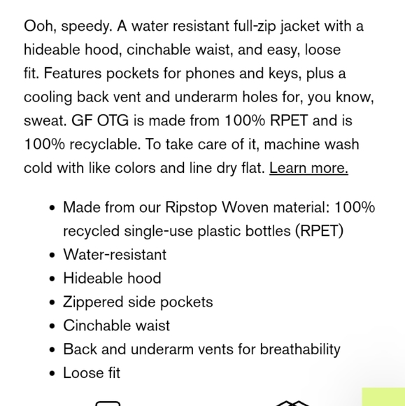 Girlfriend Collective Lemon Windbreaker - Picture 5 of 5